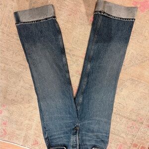 Agolde Dark Blue Cropped Jeans